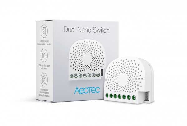 Aeotec Dual Nano Switch mit Energiemessfunktion