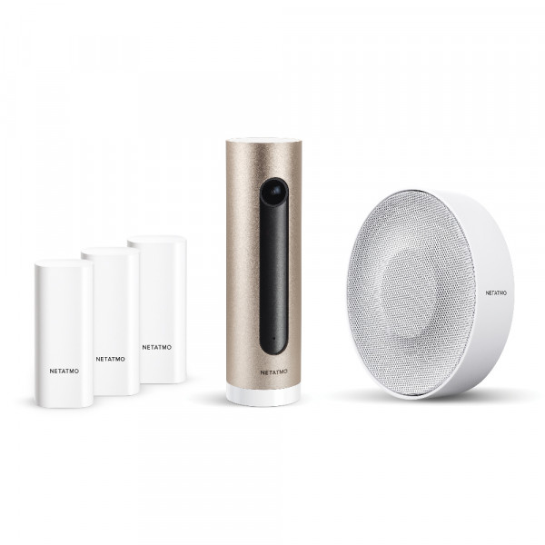 Netatmo Smarte Innenkamera + Smarte Tür- und Fenstersensoren + Smarte Innen-Sirene Bundle